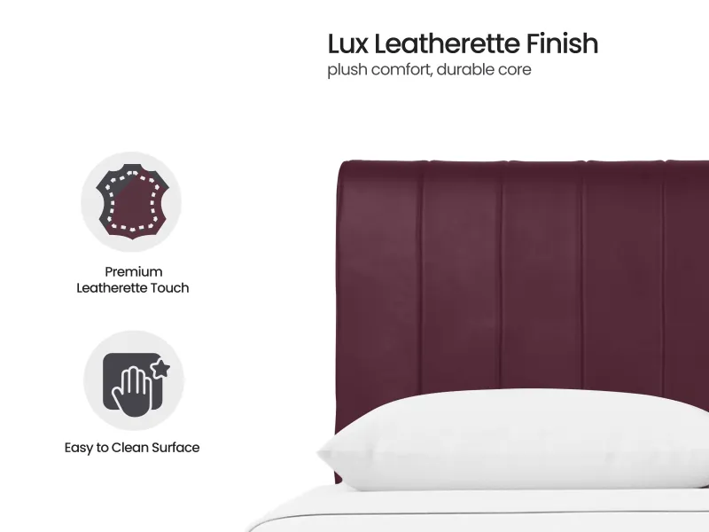 Regal Queen Bed with Burgundy Leatherite